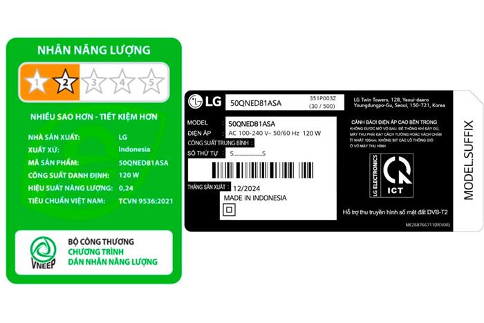 Smart Tivi QNED LG AI 4K 50 inch 50QNED81ASA